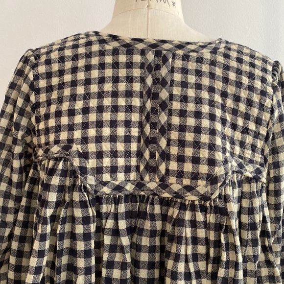 Gingham shapeless blouse - Picture 6 of 7